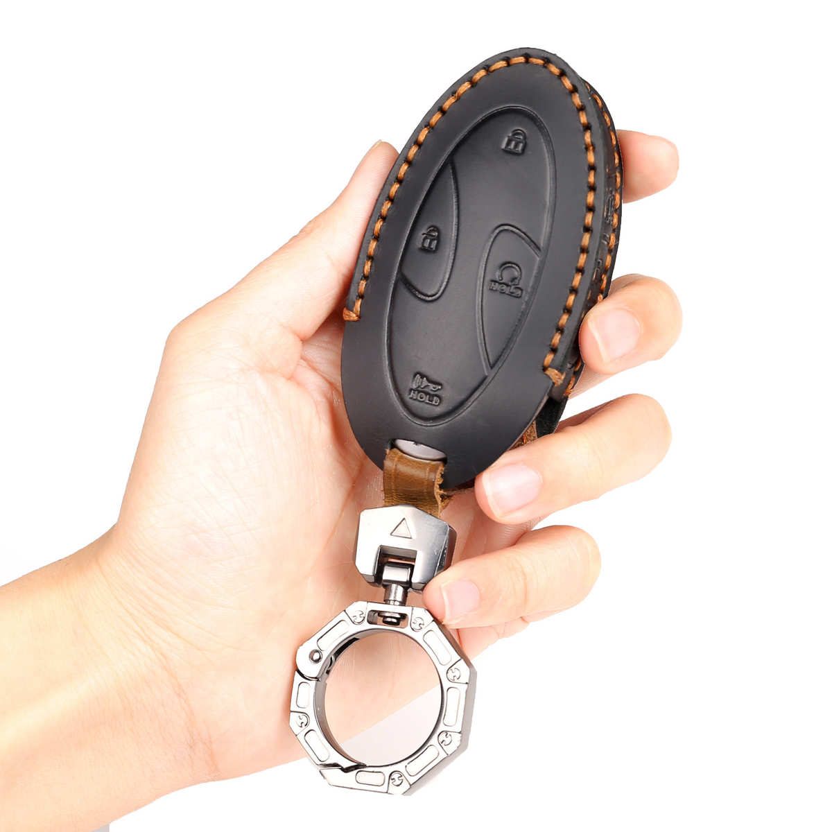 适用于韩国Hyundai现代Ioniq6新款钥匙套复古风格汽车纯手工真皮