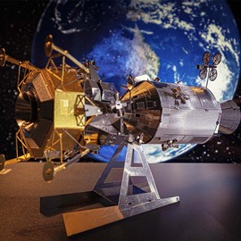 全金属diy拼装模型3d立体拼图阿波罗推进器，和登月舱月球太空系列
