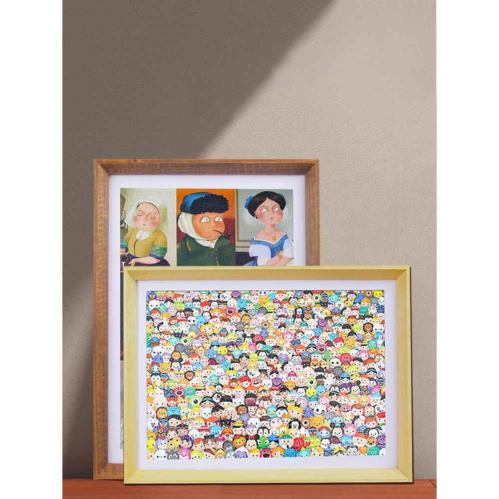 拼图框1000片定做70X50X75相框架一千500片2000片实木框画框裱框