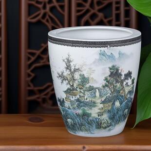 陶景德睡镇态古高生缸鱼缸莲盆加式缸院法大缸老大瓷庭水客养厅
