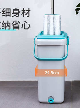 5ZW平板拖把家用一拖净大号免手洗懒人拖地一刷净地拖大平板拖