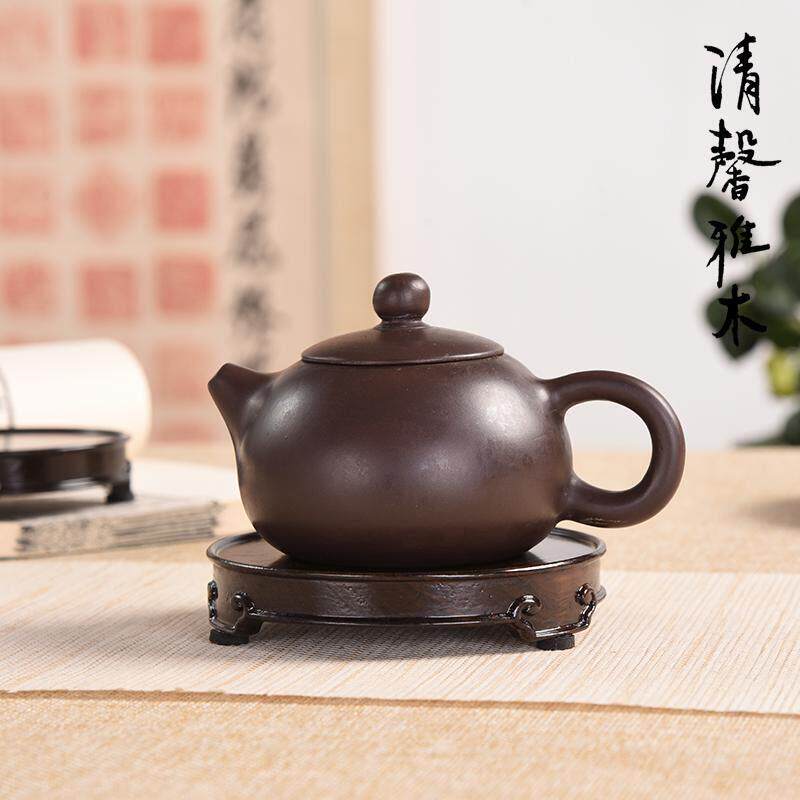 中式明式实木线条如意茶壶茗杯香炉葫芦盆景奇石玉器摆件底座木托