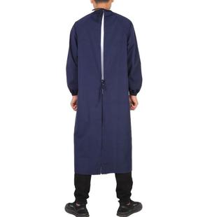 防油防水圍裙罩衣成人男女工作服廚房居家反穿衣韓版 有袖 倒背衣