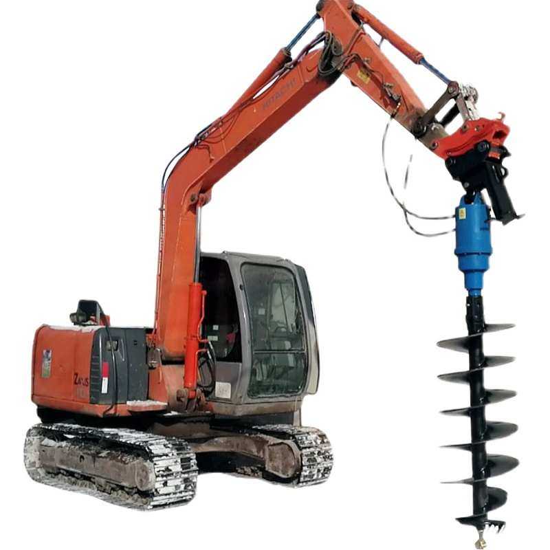 打洞钻孔穿路下公路螺旋机螺旋设备挖坑护栏 钻孔机挖机管钻机