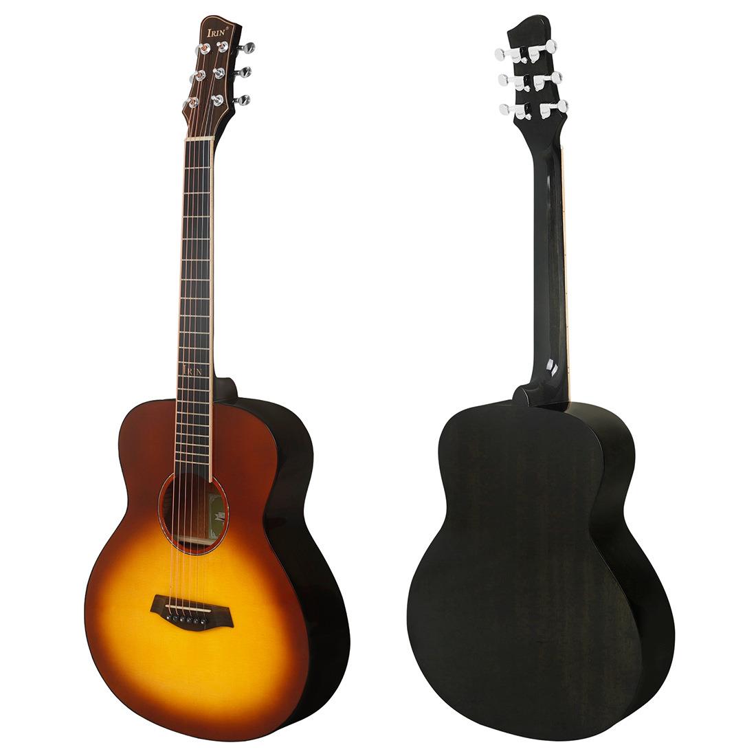 36寸亮光吉他日落色圆角21品民谣木吉他成人初学者练习琴guitar