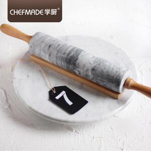 CHEFMADE学厨大理石擀面棍大号走锤滚轴厨房用品水饺皮开酥工具