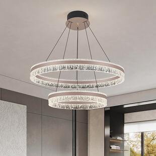 轻奢吊灯客厅灯现代简约餐厅灯高级感圆环形吸顶圈圈灯具8619 意式