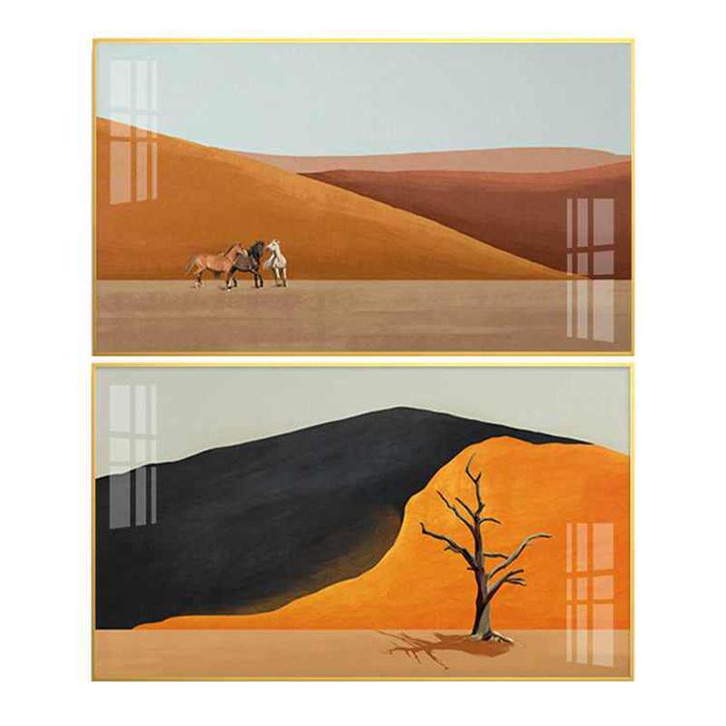 客厅装饰画现代简约挂画横版大尺寸油画沙发背景墙壁画北欧巨幅画