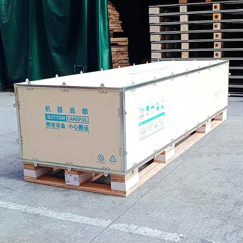 免熏蒸钢带箱包边卡扣组装物流输运箱海运免SGG木仓储钢钉带木箱