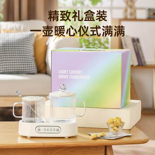 养生壶烧水壶煮茶恒温多功能煮茶器电热杯煮暖奶蒸煮汤面粥电炖杯