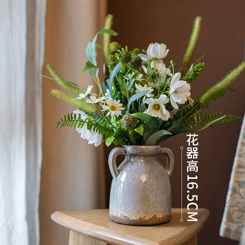 悦设计师装饰游红花束花摆件网假花艺套装花绢插花仿真雏菊