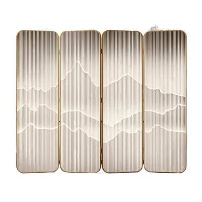 Новый китайский стиль Light Luxury Arc угловой металлический экран въезд в входы гостиной