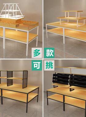 妆柜展示柜流水台文具店架中岛柜ELL精品饰台品展示架中货岛展彩