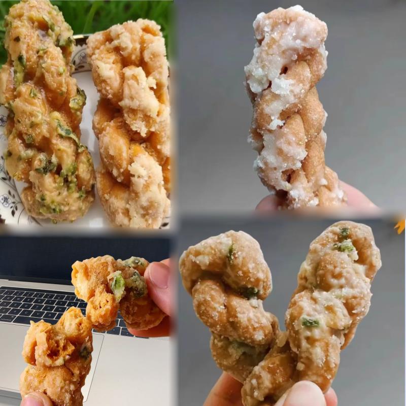 蒜蓉香葱麻花整箱5斤福建闽南传统特产老式酥脆香甜油索风味糕点