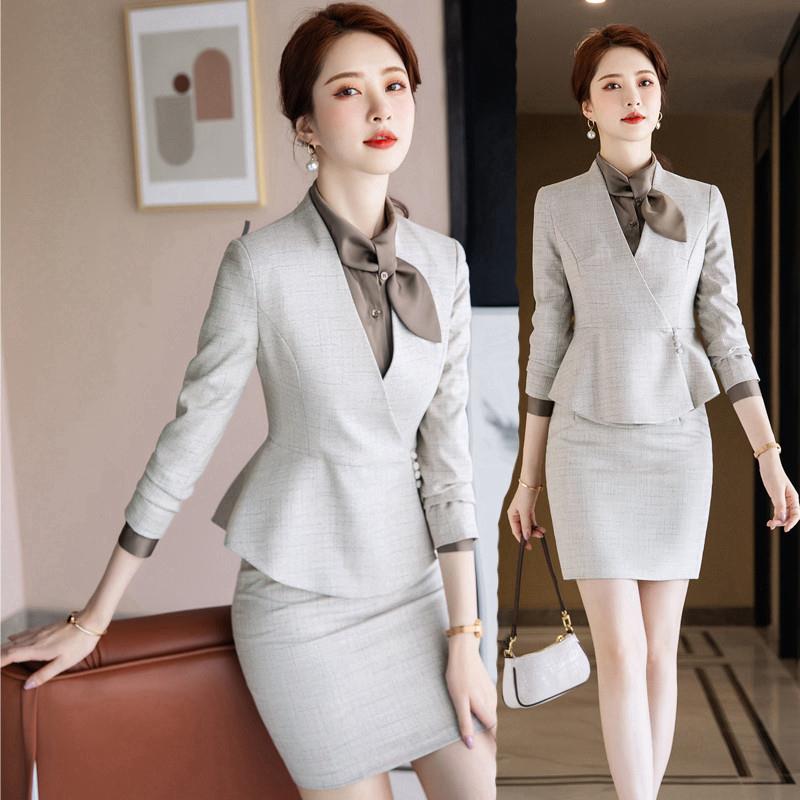 美容师工作服女职业套装珠宝店医美房地产销售餐饮服务员经理工装