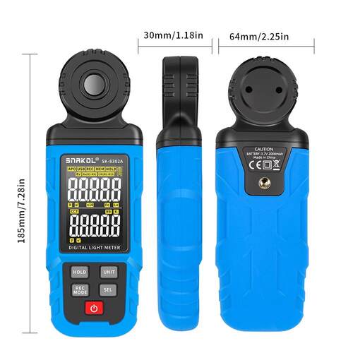 SK-8302A光谱照度计高精度数字检测仪色温显指植物光照台灯