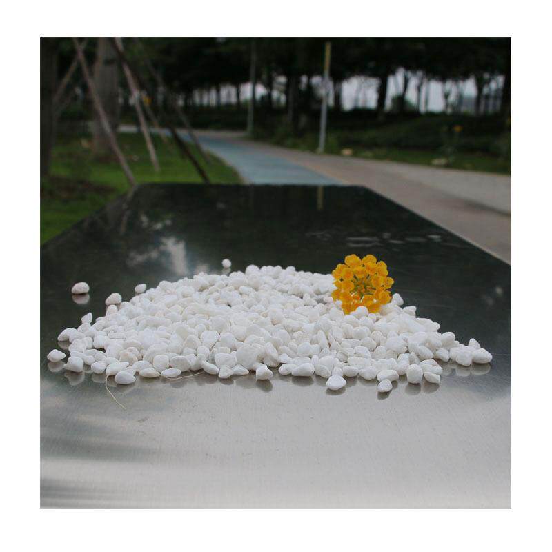 小石头蓝色庭院防滑铺路石白色雨花石白玉鹅卵石花坛水景造景
