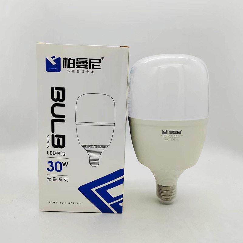 新款led柱泡灯大功率LED球泡灯高流明柱形灯泡家用工程厂价