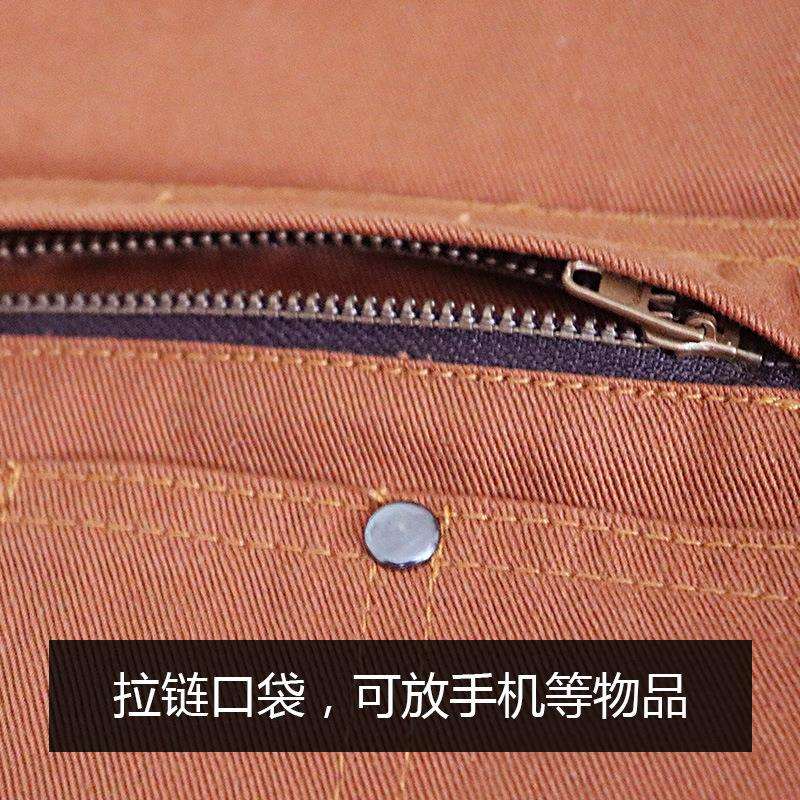 跨境棉布多口袋围裙亚马逊工具系带咖啡厅园艺时尚纹身师LOGO均码