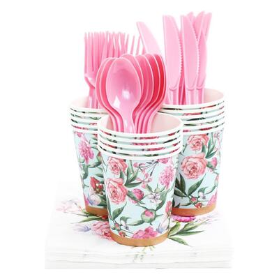High Quality Hawaiian Garden Party Disposable Tableware Flow