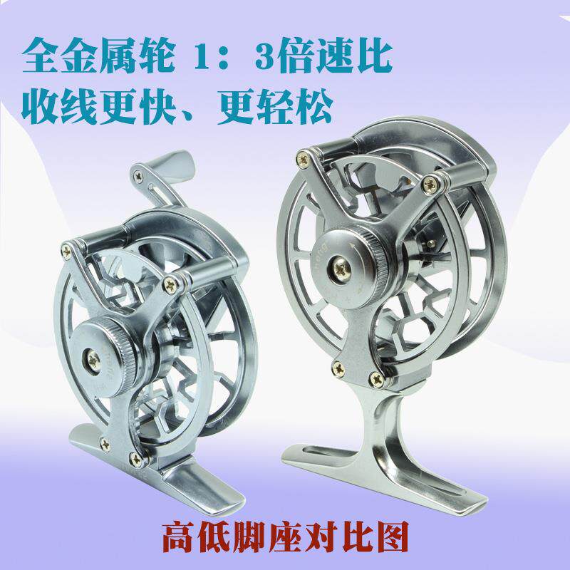新款直销HW系列1:速比渔轮全金属前打轮倍速轮渔轮倍速鱼线轮手杆