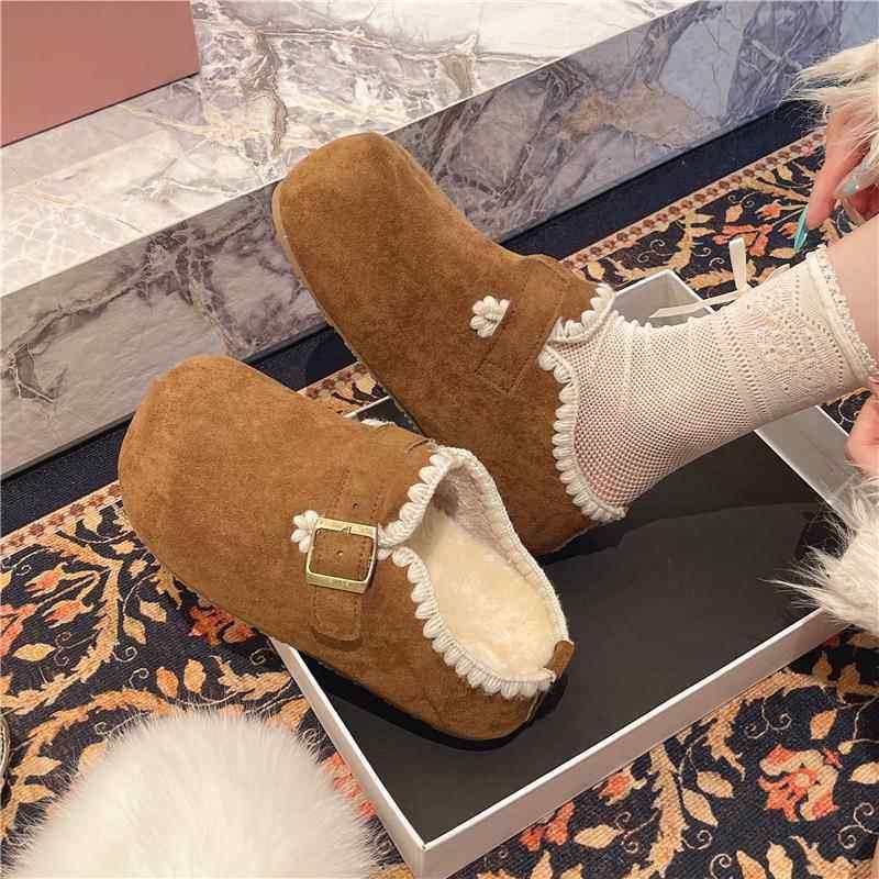 春季加绒刺绣勃肯鞋女2026新款包头拖毛毛鞋内增高厚底懒人0116z,女鞋,勃肯鞋/软木鞋,淘宝优惠券,粉丝福利购,淘宝优惠卷