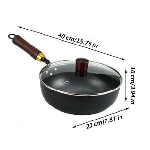 Lid Japanese Thick Wooden With Pan Iron