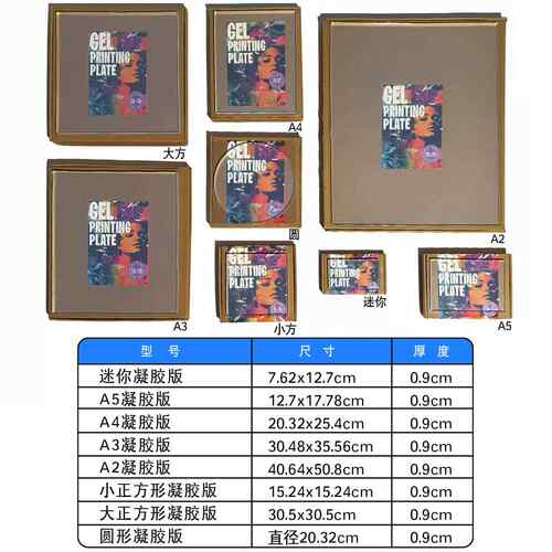 玩版画·新款明胶版画工具超软凝胶板不变色凝胶版画拓印GelPlate