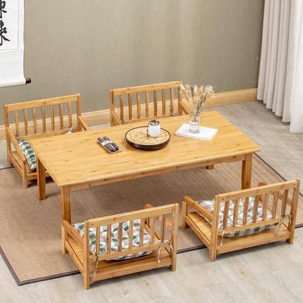 楠竹炕桌炕几榻榻米桌子小茶几日式飘窗矮桌子坐地小茶桌实木茶台