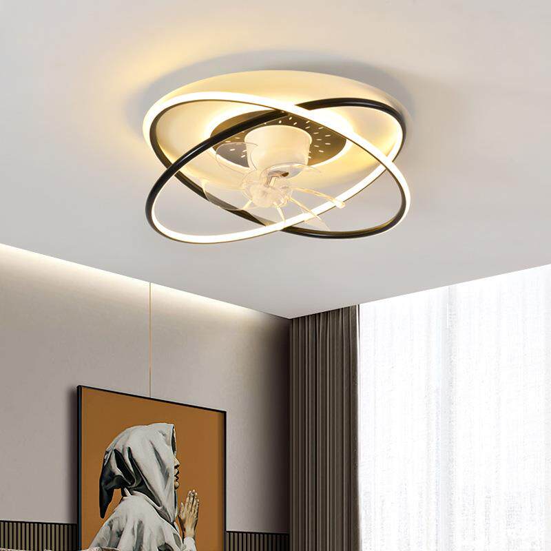 摇头风扇灯卧室吸顶灯轻奢吊扇灯智能家用一体电扇灯餐厅电风扇灯