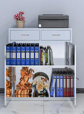 不锈柜带锁抽屉储柜活动床头柜钢阳台整理物柜桌下VQP活动矮柜文