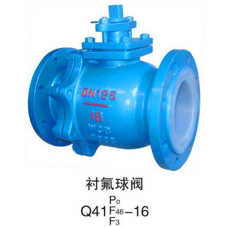 Q41F46-16C衬氟球阀手动单向管道球阀