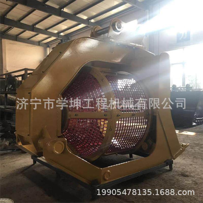 厂价直销旋转筛沙斗滚筒筛分斗物料分拣机挖机筛分机