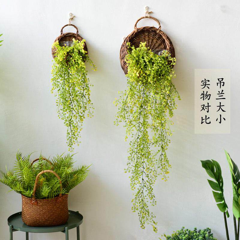 ins风创意墙壁彷真植物背景墙挂件田园壁挂花盆餐厅墙面装饰花篮
