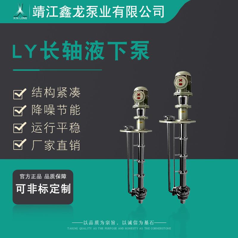 鑫龙LY系列双端蜗壳长轴液下泵立式化工离心泵厂家可定制