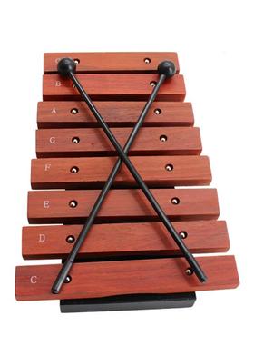 高档业15音红色木专敲琴小打木琴奥尔夫儿童音乐击乐器教幼儿园早