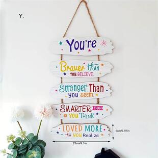 Wood Inspirational Hanging Festive Decor Home Gifts Wall Art