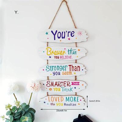 Wood Inspirational Hanging Festive Decor Home Gifts Wall Art