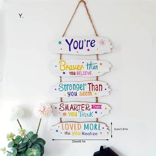 Wood Inspirational Hanging Festive Decor Home Gifts Wall Art