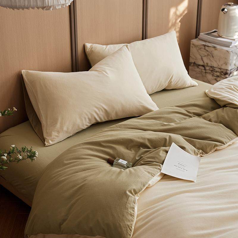 正品a类天柱纯棉床四件套裸针织纯棉00棉被睡超软床1单床单简易套