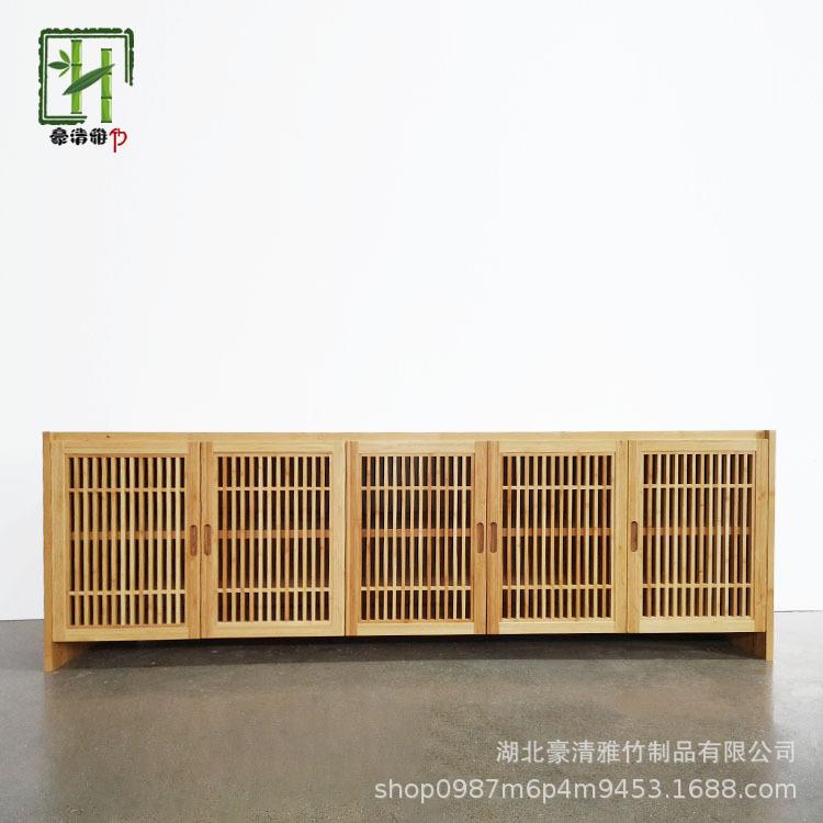 立豪竹制品厂全竹家具竹制茶柜竹餐边柜竹茶水柜茶空间竹木边柜