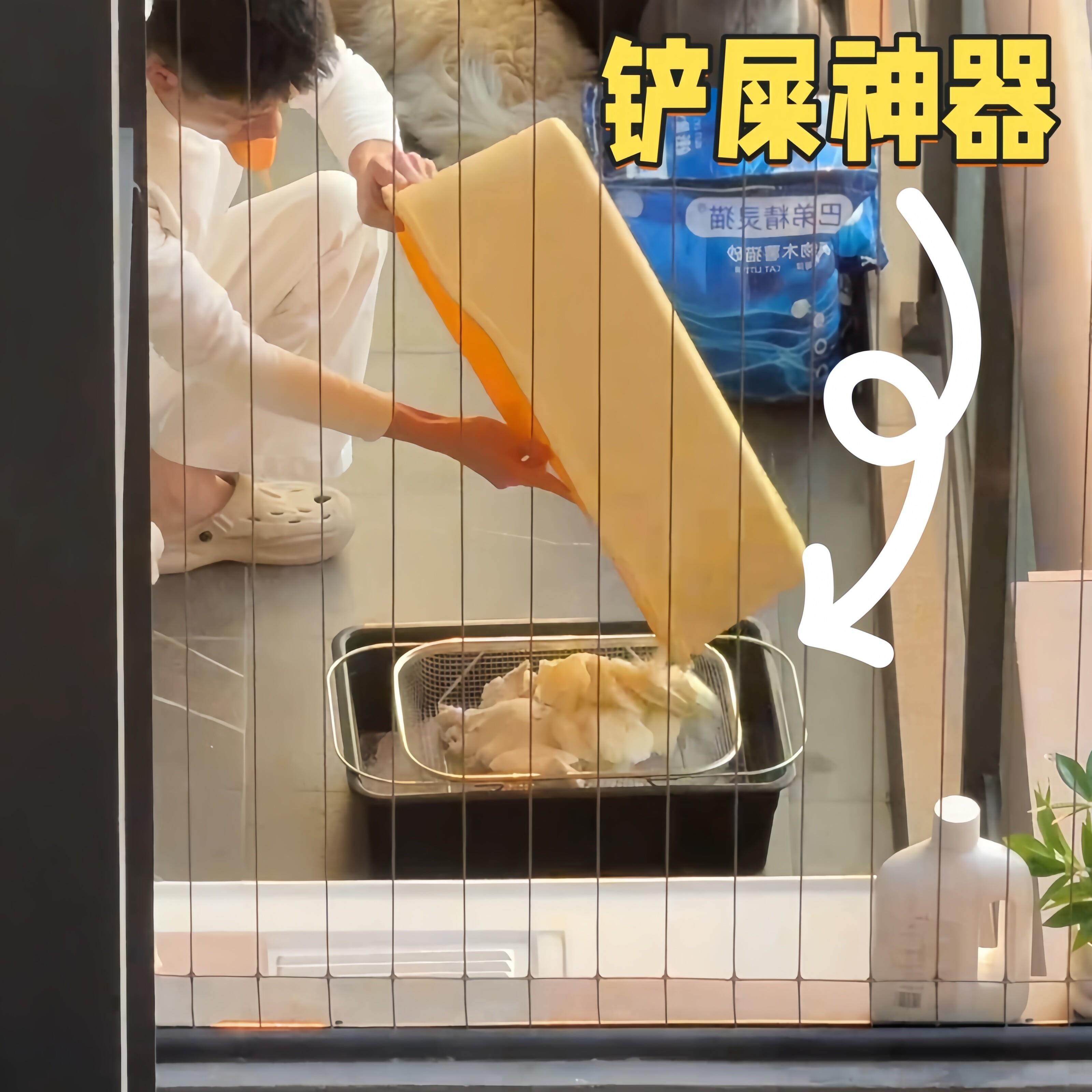 猫砂过滤网猫咪铲屎神器猫屎过滤筛子家用膨润土矿砂粉尘大号漏网