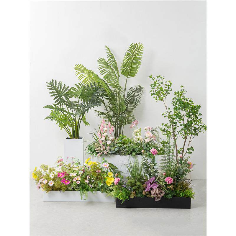 真植物花箱生绿植花艺商场店铺隔断花艺花丛休闲区野花野草