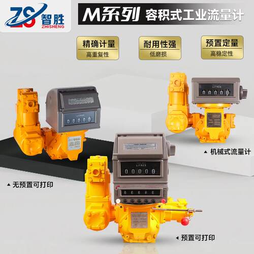 M容积式管道流量计机械显示预制打印工业PD流量表M50/M80