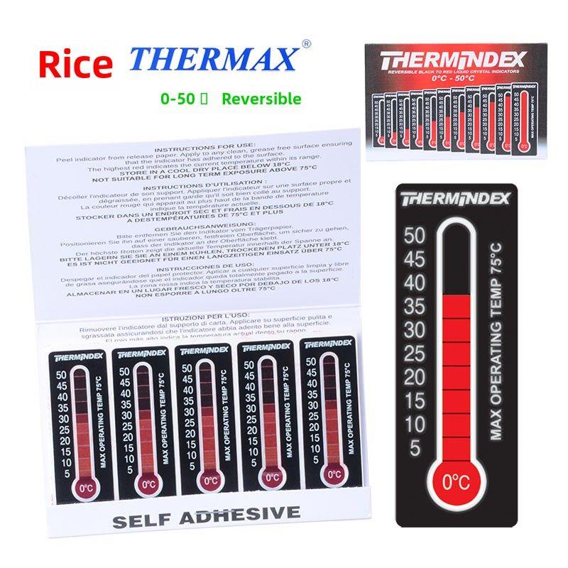 温度贴纸 测温纸英国thermax可逆测温试纸温度条0-50℃/50-100℃