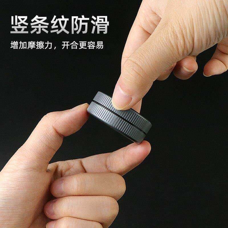 药盒一日三餐迷你铝合金竖条纹防滑小药瓶超薄可携式收纳仓装药物