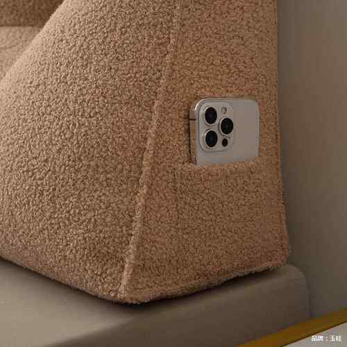 泰迪绒床头靠垫卧室上护双人腰靠枕IGA床沙发榻米榻软包可拆洗大