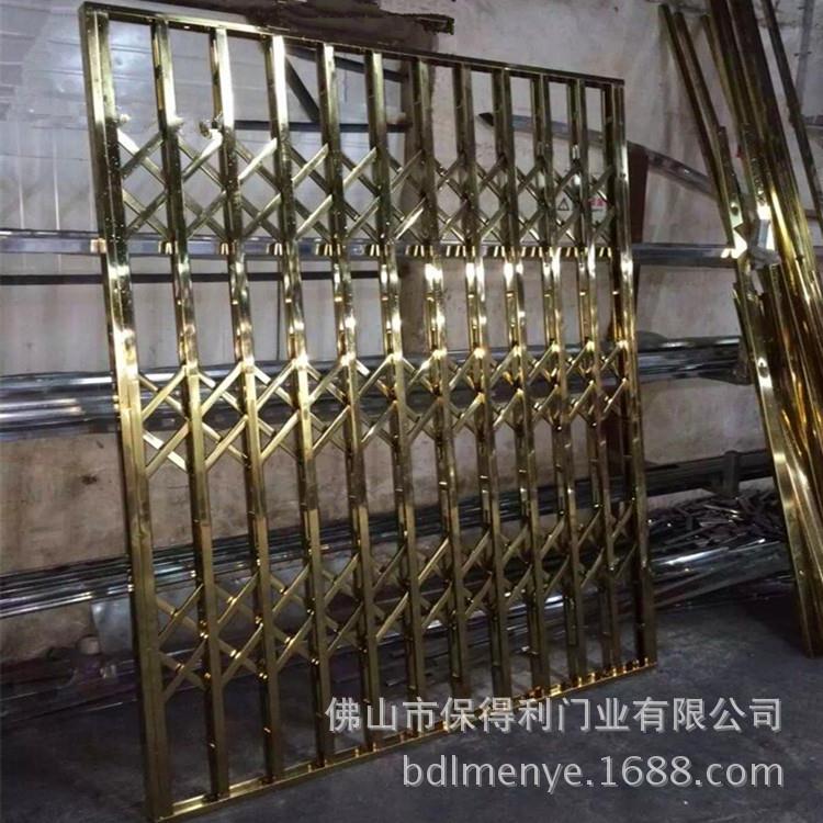 不锈钢拉闸门 防盗门窗 仓库推拉门 商铺门 折叠门