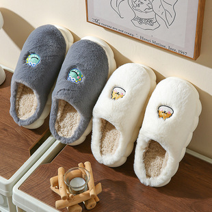 现货新款动物棉拖鞋女秋冬天室内保暖家居鞋情侣拖鞋男冬季居家鞋
