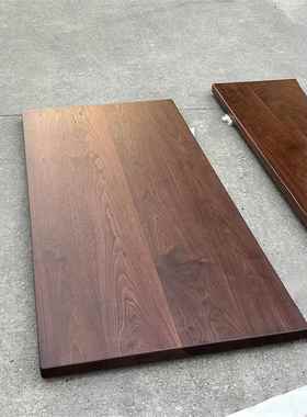 角?北胡木板实木桌板桃原木茶桌升降美桌面板悬浮转桌RNF面实木板